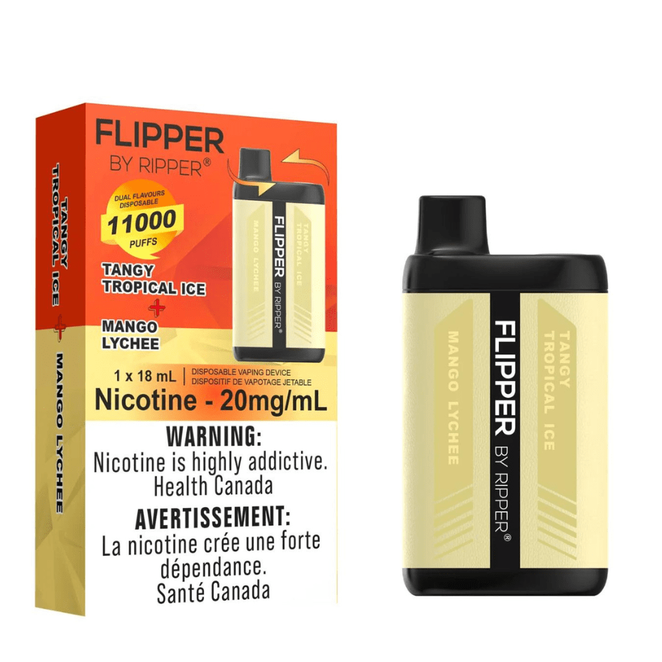 RufPuf Disposables Disposables 11000 Puffs / 20mg Flipper 11000 Disposable Vape-Tangy Tropical Ice + Mango Lychee Flipper 11000 Disposable Vape - Canada Vape Online