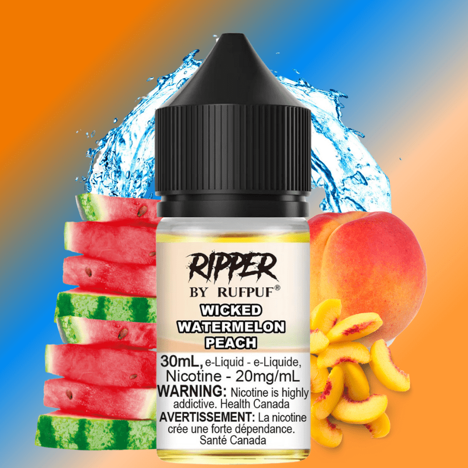RufPuf E-Liquid Salt Nic E-Liquid 30ml / 10mg Ripper Rufpuf Salt-Wicked Watermelon Peach Ripper Rufpuf Salt-Wicked Watermelon Peach - Buy New Salt Nic Online