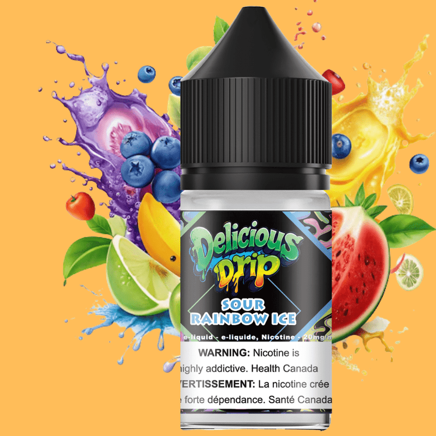 RufPuf E-Liquid Salt Nic E-Liquid 30ml / 20mg Delicious Drip Salt-Sour Rainbow Ice Delicious Drip Salt-Sour Rainbow Ice  in Yorkton Sask