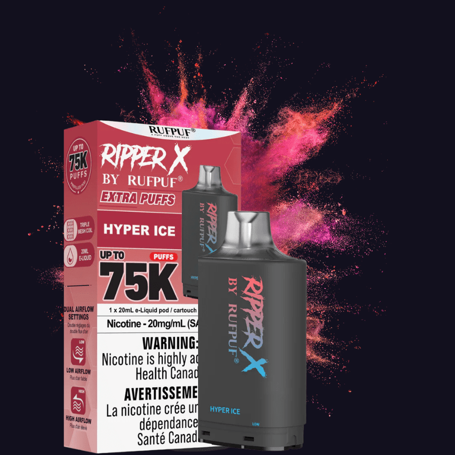 RufPuf Ripper X 75K Turbo Pod-Hyper Ice Vape Superstore Yorkton Saskatchewan