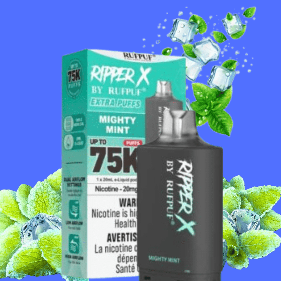 RufPuf Ripper X 75K Turbo Pod-Mighty Mint Vape Superstore Yorkton Saskatchewan