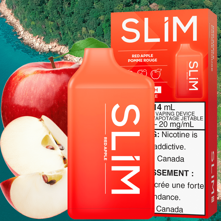 Slim Disposable 14mL / 20mg Slim 7500 Rechargeable Disposable Vape-Red Apple Slim 7500 Rechargeable Disposable Vape-Red Apple-Yorkton Vape Superstore