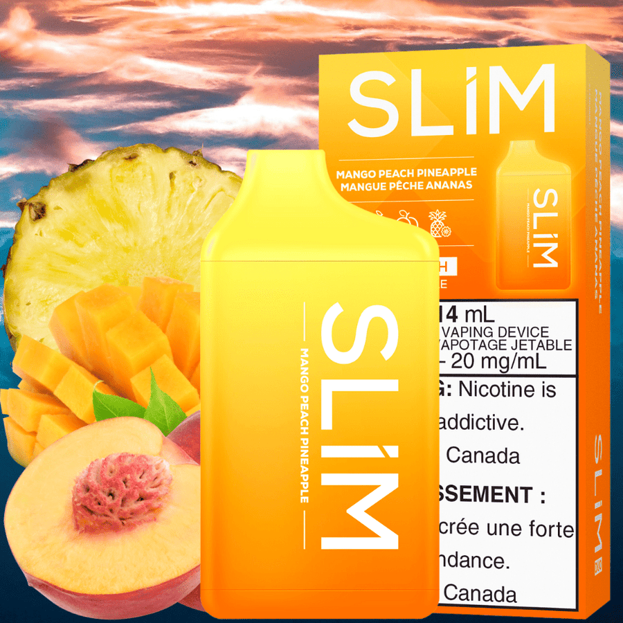 Slim Disposables 14mL / 20mg Slim 7500 Rechargeable Disposable Vape-Mango Peach Pineapple Slim 7500 Rechargeable Disposable Vape-Mango Peach Pineapple-Yorkton 