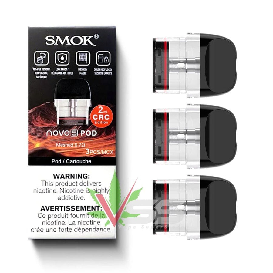 Smok Novo 5 Replacement Pods (3 Pack) 0.7Ω 2mL (MTL) Vape Superstore Yorkton Saskatchewan