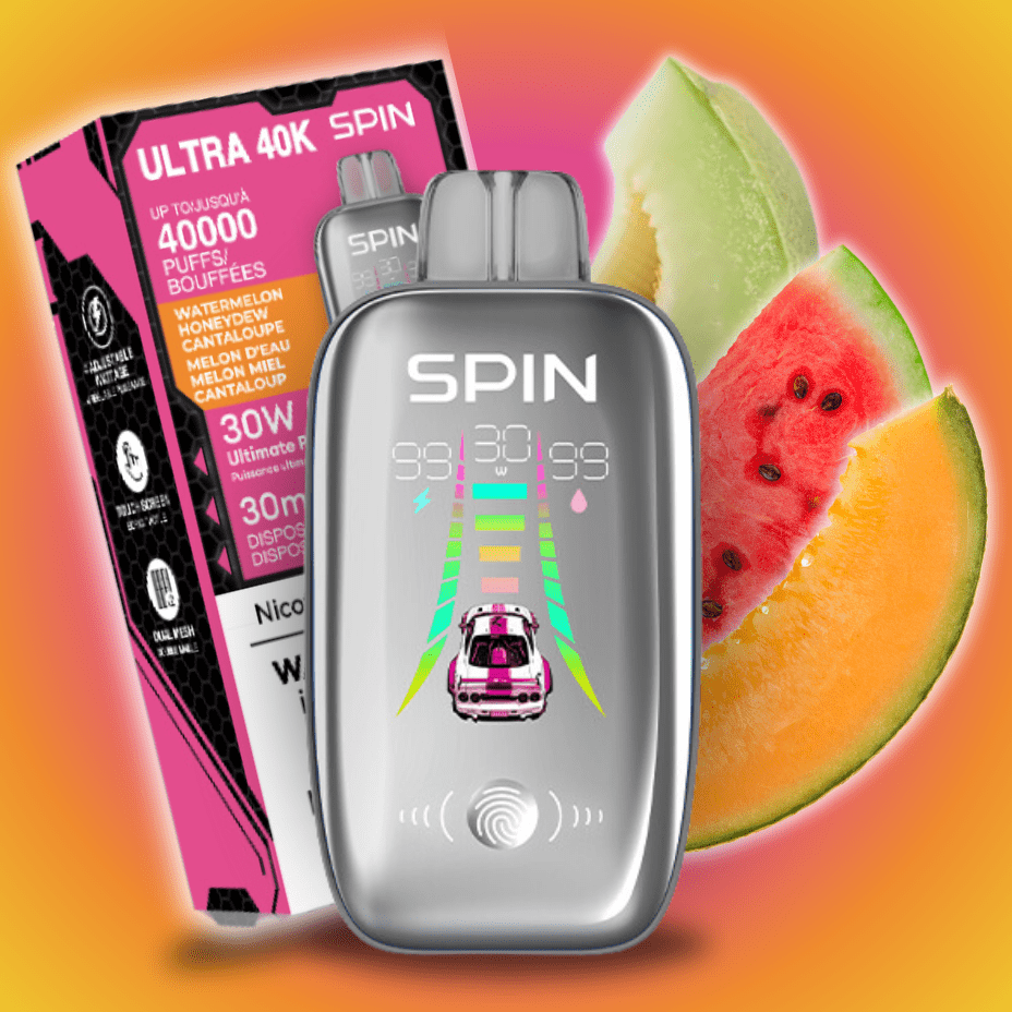 cantaloupe disposable vape Spin Ultra 40k Disposable Vape-Watermelon Honeydew Cantaloupe