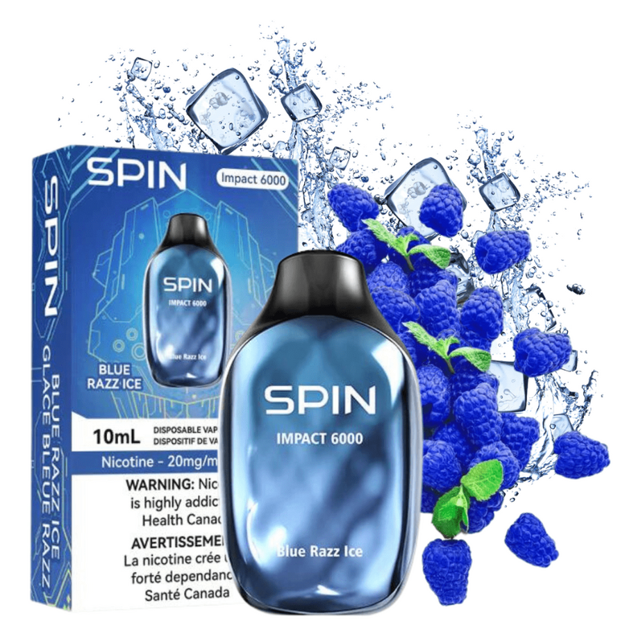 Spin Vape Disposables 20mg / 6000 Puffs SPIN Impact 6000 Disposable Vape-Blue Razz Ice SPIN Impact 6000 Disposable Vape-Blue Razz Ice-Yorkton Vape SuperStore