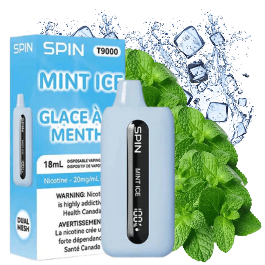Spin Vape Disposables 20mg / 9000 Puffs Spin T9000 Disposable Vape-Mint Ice Spin T9000 Disposable Vape-Mint Ice-Yorkton Vape SuperStore, SK
