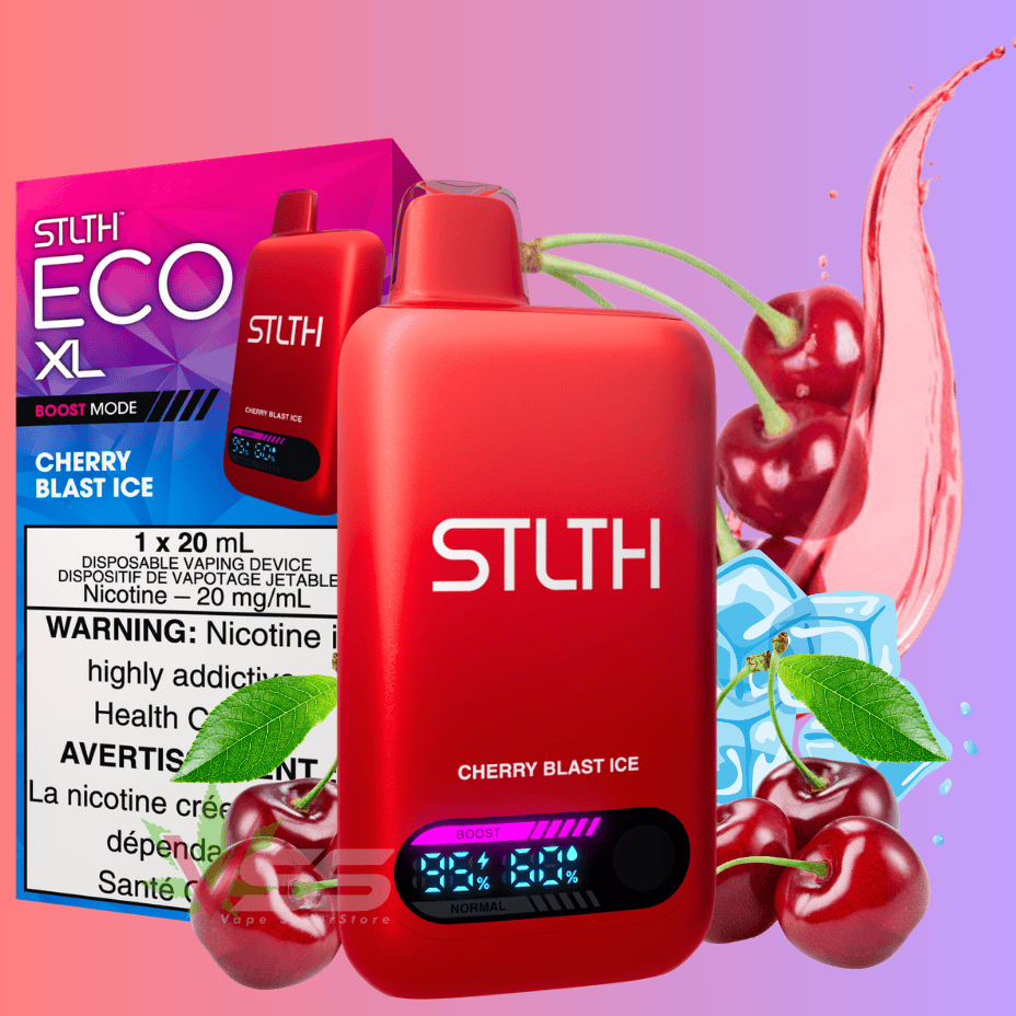 STLTH Eco XL Disposable Vape - Cherry Blast Ice Vape Superstore Yorkton Saskatchewan