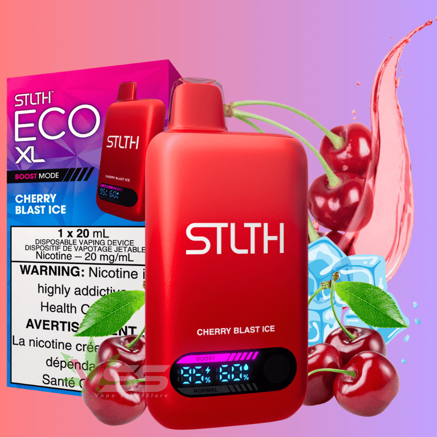 STLTH Eco XL Disposable Vape - Cherry Blast Ice Vape Superstore Yorkton Saskatchewan