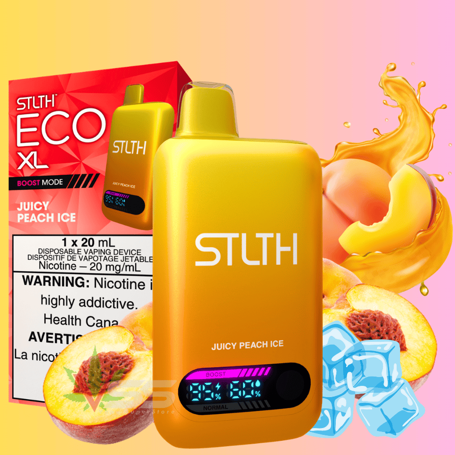 STLTH Eco XL Disposable Vape - Juicy Peach Ice in Sask - Yorkton Vape SuperStore-Vapexcape STLTH Eco XL Disposable Vape - Juicy Peach Ice in Sask - Yorkton Vape SuperStore-Vapexcape