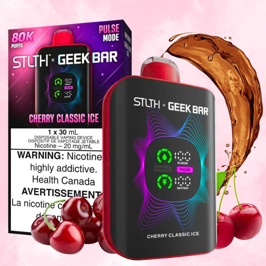 STLTH x Geek Bar 80K Disposable Vape - Cherry Classic Ice Vape Superstore Yorkton Saskatchewan