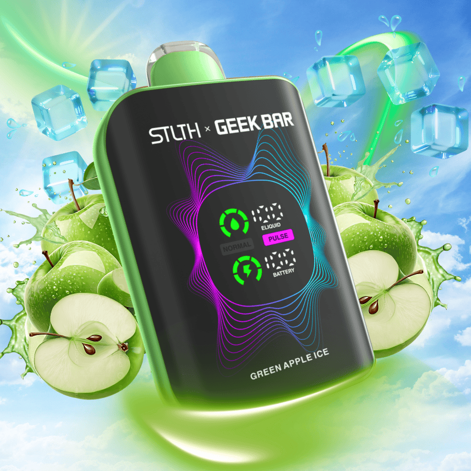 STLTH x Geek Bar 80K Disposable Vape - Green Apple Ice Vape Superstore Yorkton Saskatchewan