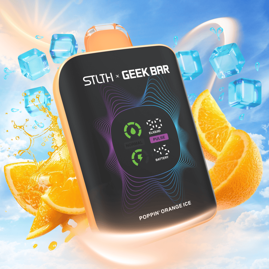 STLTH x Geek Bar 80K Disposable Vape - Poppin' Orange Ice 80000 Puffs / 20mg Vape Superstore Yorkton Saskatchewan