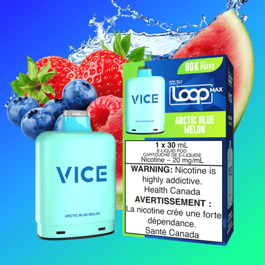 Stlth X Vice Loop Max 70K Closed Pod - Arctic Blue Melon 30mL / 70000 Puffs / 20mg Vape Superstore Yorkton Saskatchewan