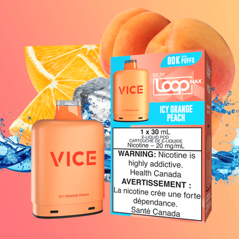 Stlth X Vice Loop Max 70K Closed Pod - Icy Orange Peach 30mL / 70000 Puffs / 20mg Vape Superstore Yorkton Saskatchewan