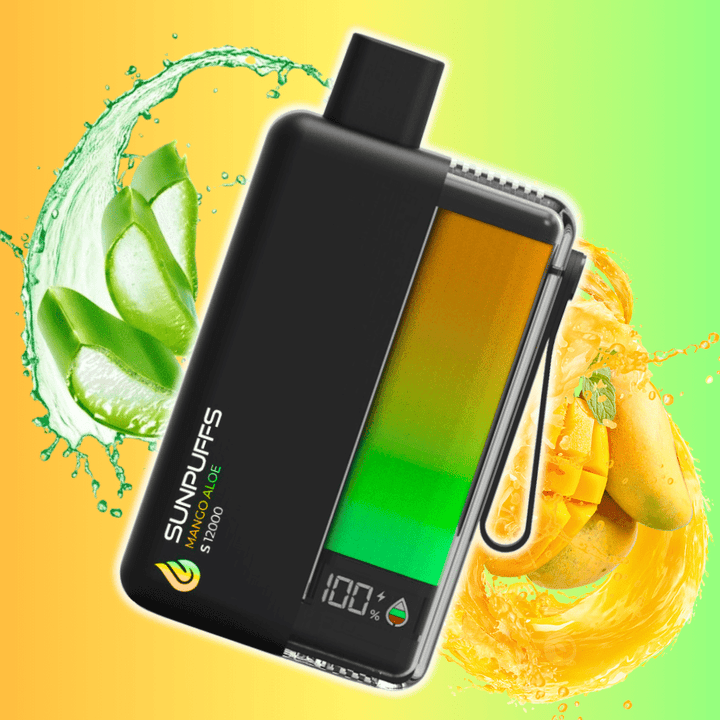 Sunpuffs S12000 Disposable Vape - Mango Aloe 20mg / 12000 Puffs Vape Superstore Yorkton Saskatchewan
