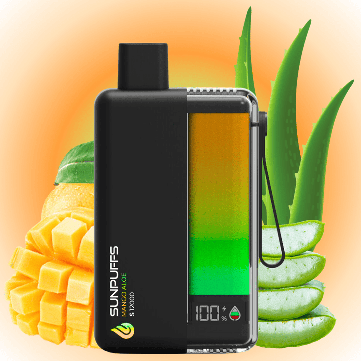 Sunpuffs S12000 Disposable Vape - Mango Aloe 20mg / 12000 Puffs Vape Superstore Yorkton Saskatchewan
