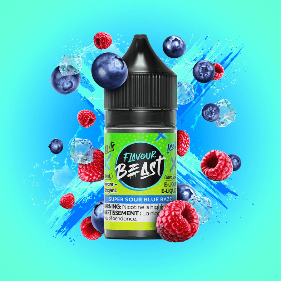 Super Sour Blue Razz Salts by Flavour Beast E-Liquid 30ml / 20mg Vape Superstore Yorkton Saskatchewan