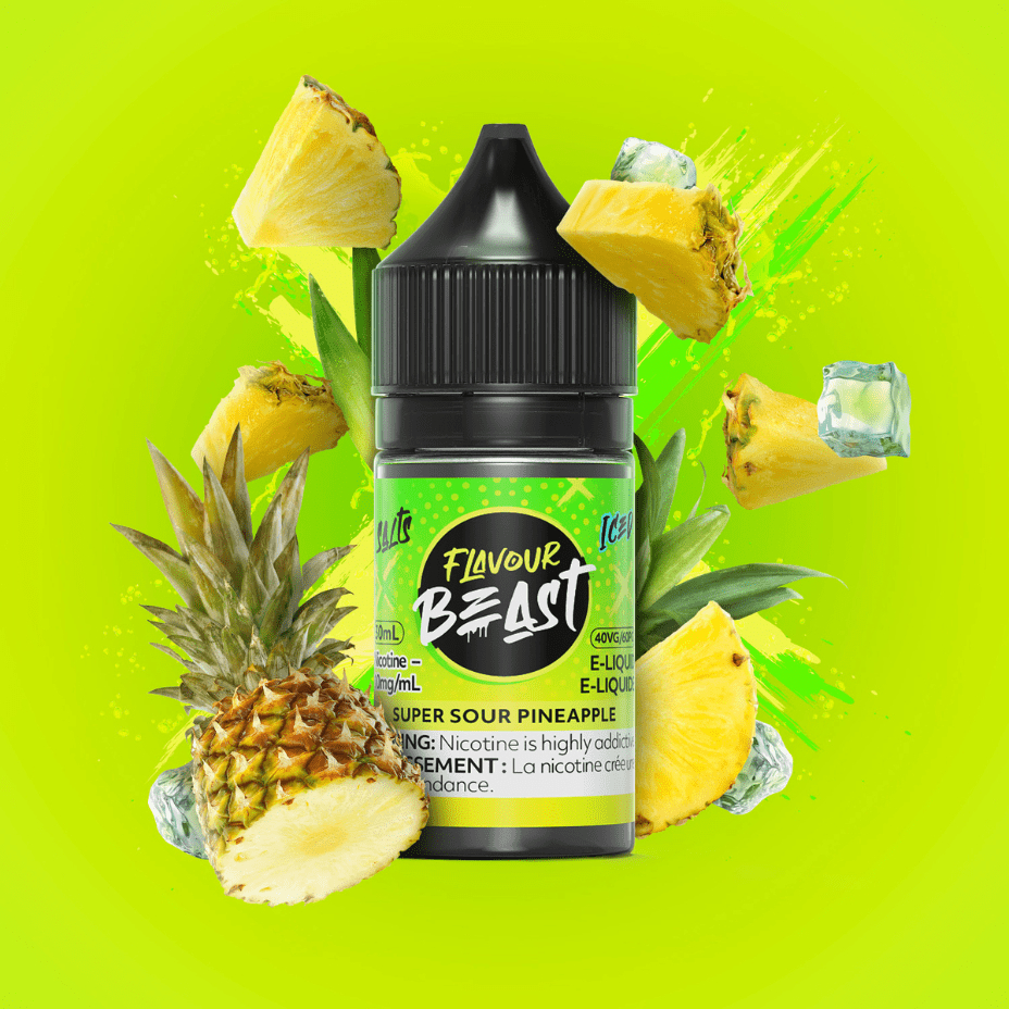 Super Sour Pineapple Salts by Flavour Beast E-Liquid 30ml / 20mg Vape Superstore Yorkton Saskatchewan