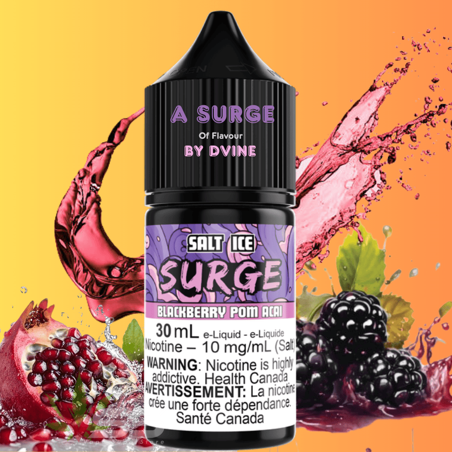 Surge E-Liquid-Blackberry Pom Acai Ice Salt 30ml Vape Superstore Yorkton Saskatchewan