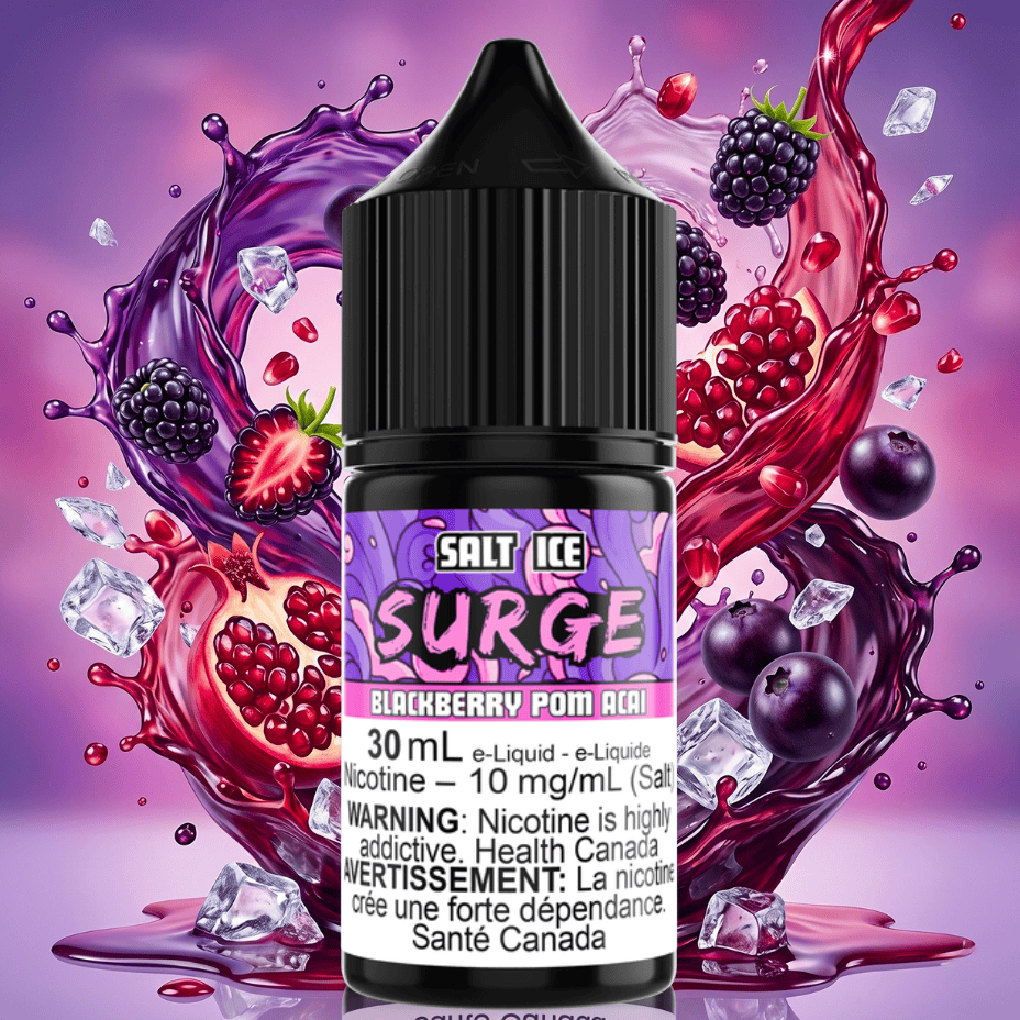 Surge E-Liquid-Blackberry Pom Acai Ice Salt 30ml Vape Superstore Yorkton Saskatchewan