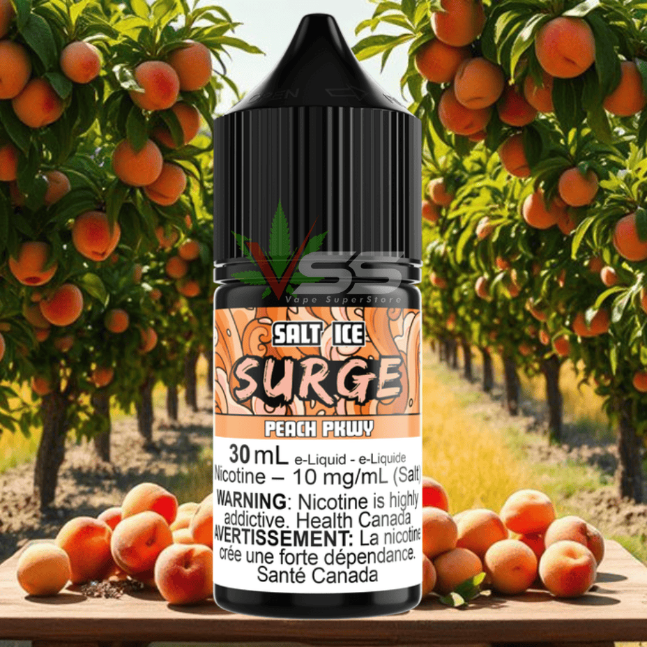 Surge E-Liquid-Peach PKWY Ice Salt 30ml 10mg Vape Superstore Yorkton Saskatchewan
