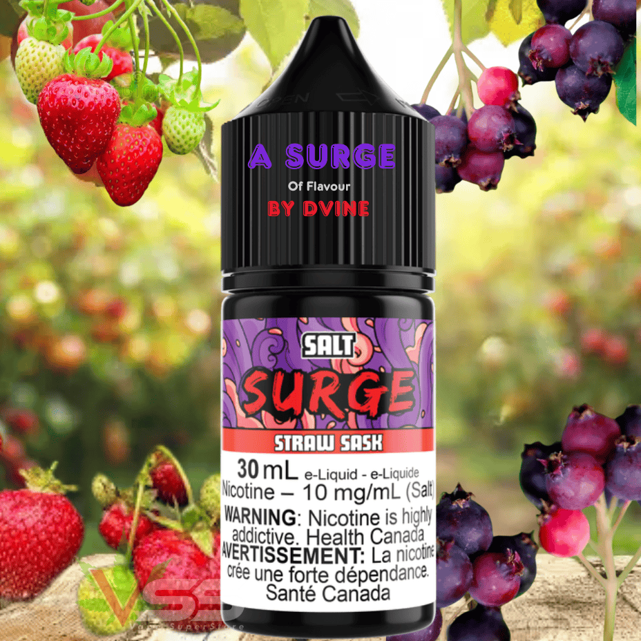 Surge E-Liquid-Straw Sask Salt 30ml 10mg Vape Superstore Yorkton Saskatchewan