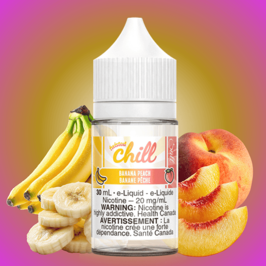 Twisted Chill Salt E-Liquid - Banana Peach Vape Superstore Yorkton Saskatchewan