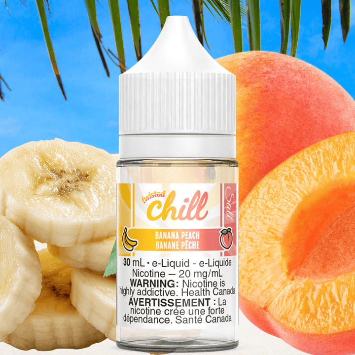 Twisted Chill Salt E-Liquid - Banana Peach Vape Superstore Yorkton Saskatchewan