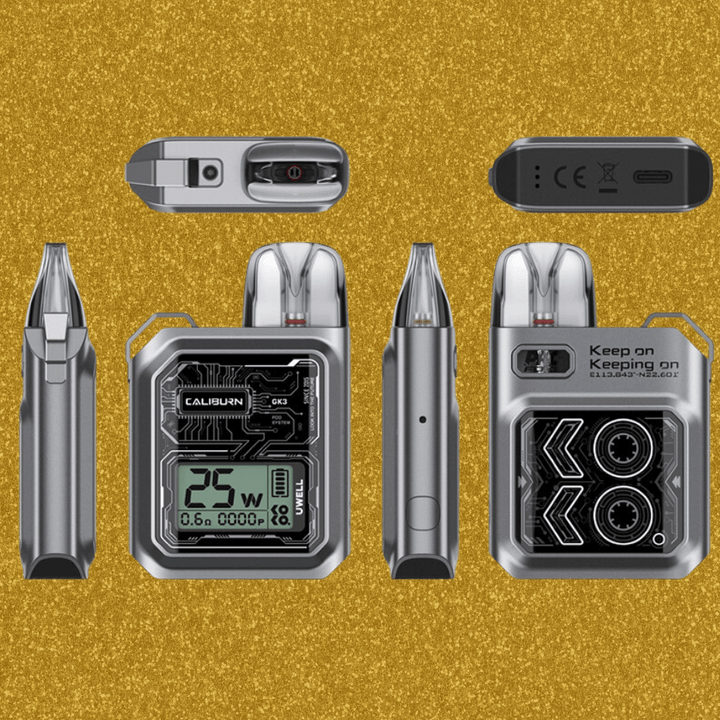 Uwell Caliburn GK3 Pod Kit-900 mAh Silver Vape Superstore Yorkton Saskatchewan