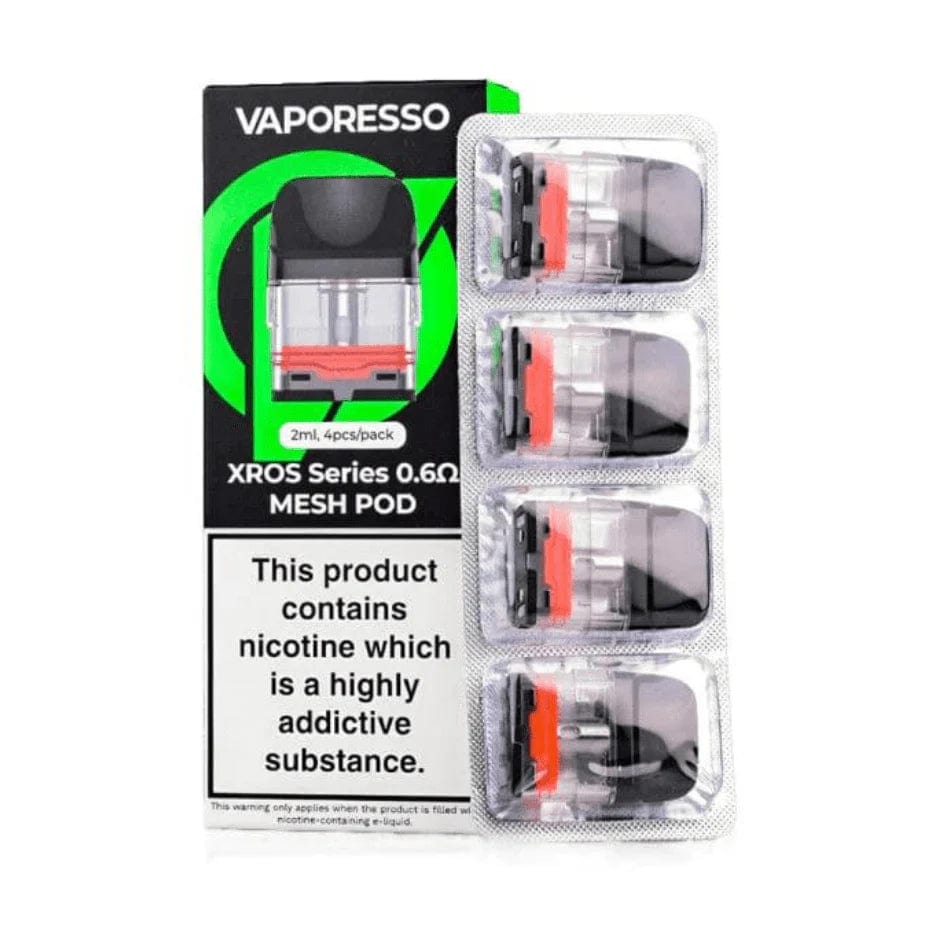 Vaporesso Replacement Pods 0.6ohm Vaporesso XROS Mesh Pods (4/pack) Vaperesso XROS Replacement Pods 4pk-Yorkton Vape SuperStore & Bong Shop SK, Canada