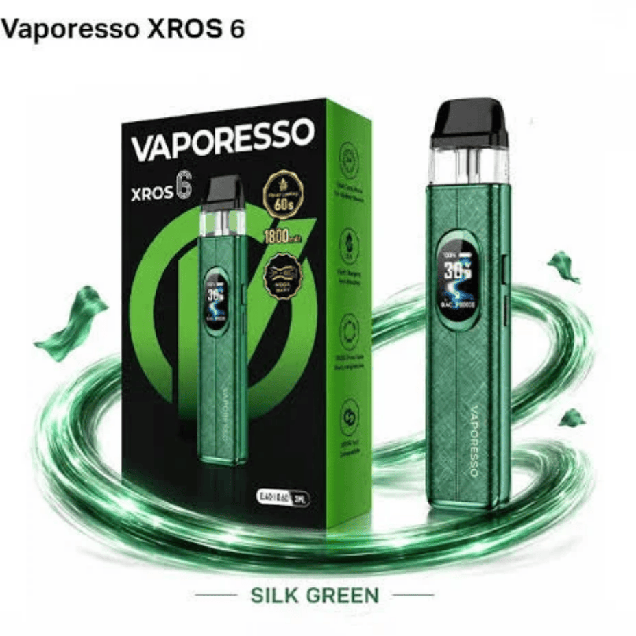 Vaporesso XROS 6 Pod Kit - 1800mAh Silk Green Vape Superstore Yorkton Saskatchewan