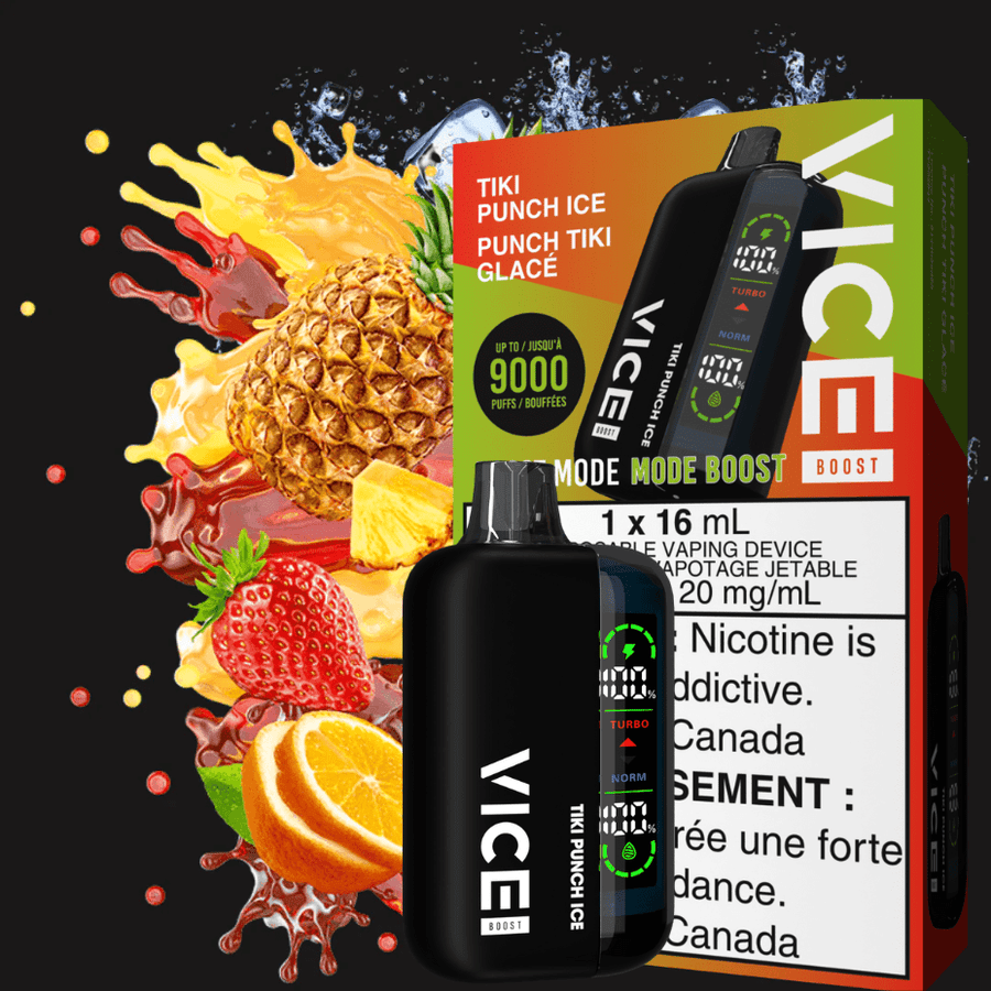 Vice Boost Disposable Vape-Tiki Punch Ice 9000 Puffs / 20mg Vape Superstore Yorkton Saskatchewan