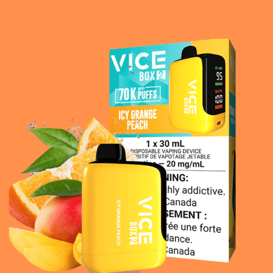 Vice Disposables Disposable Vape Vice Box 2 Disposable Vape-Icy Orange Peach Vice Box 2 Disposable Vape-Icy Orange Peach in Yorkton Sask