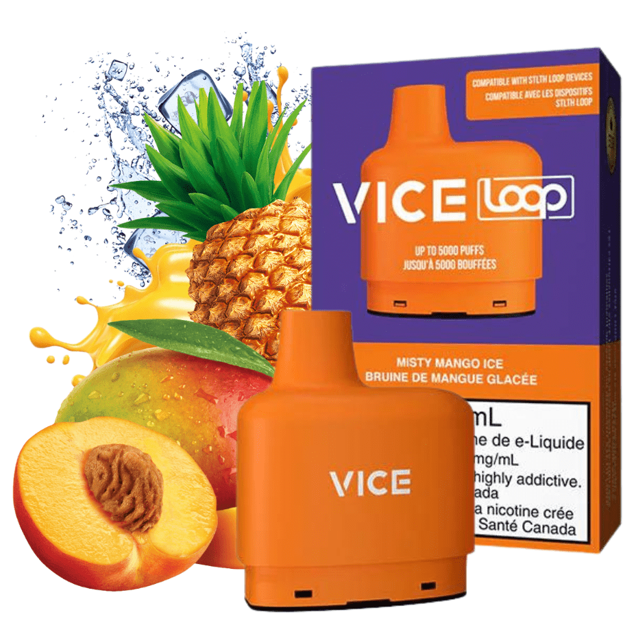 Vice LOOP Closed Pod Systems 20mg / 5000Puffs STLTH Loop Vice Pods-Misty Mango Ice STLTH Loop Vice Pods-Misty Mango Ice-Yorkton Vape SuperStore & Online