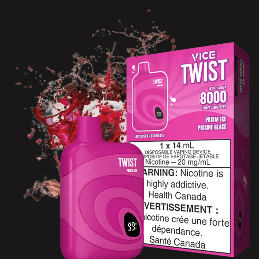 Vice Twist Disposables 8000 Puffs / 20mg Vice Twist 8000 Disposable Vape-Prism Ice Vice Twist 8000 Disposable Vape-Prism Ice-Yorkton Vape SuperStore SK