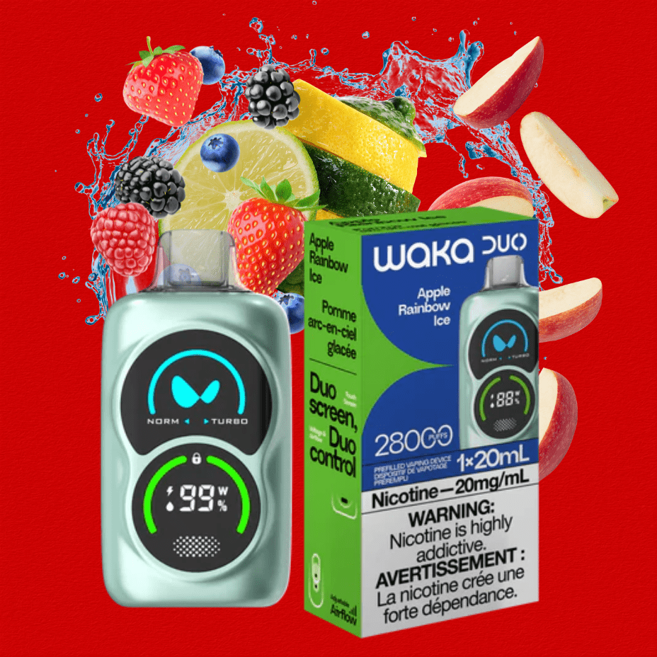 WAKA Duo 28000 Disposable Vape - Apple Rainbow 28000 Puffs / 20mg Vape Superstore Yorkton Saskatchewan