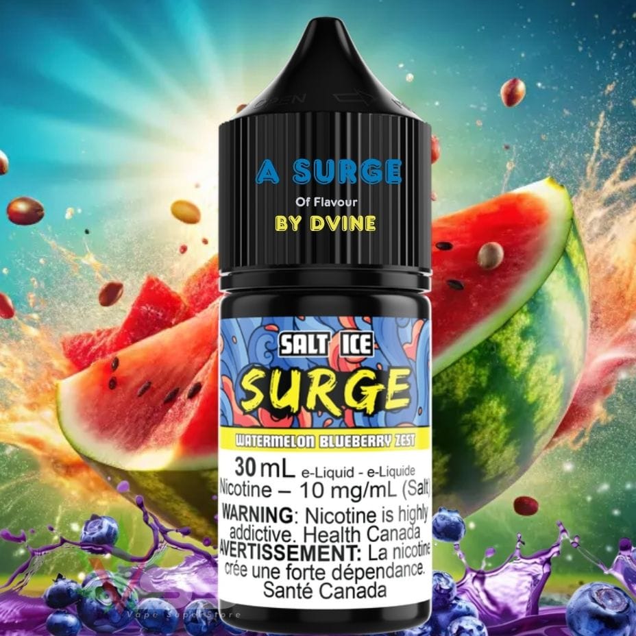 Surge Ice Salt Watermelon Blueberry Zest 30ml / 20mg Yorkton Vape SuperStore Saskatchewan Canada