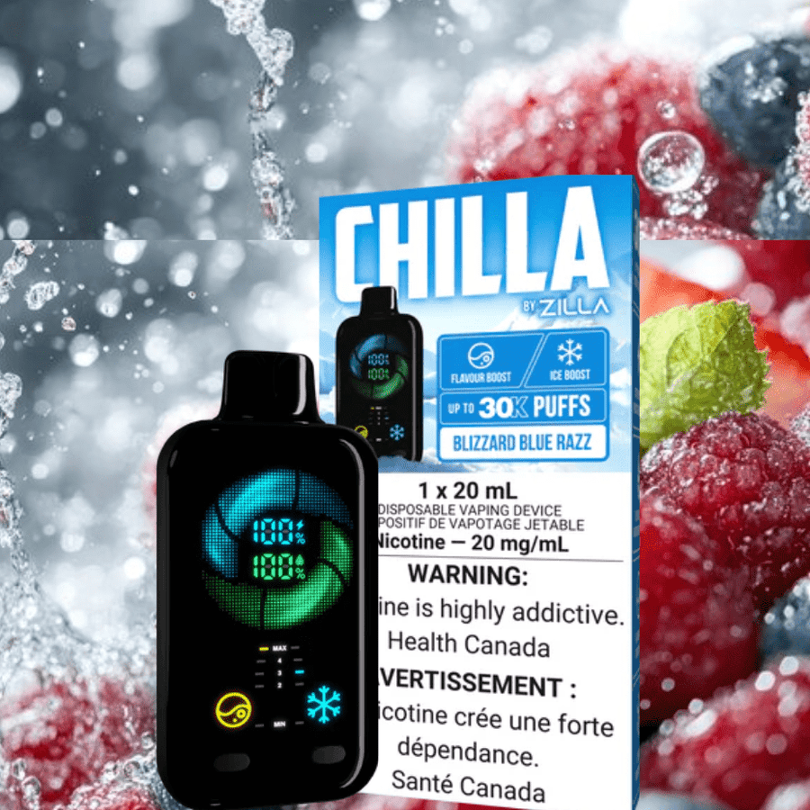 Zilla Disposable 30000 Puff / 20mg Chilla by Zilla 30k Disposable Vape-Blizzard Blue Razz Chilla by Zilla 30k Disposable Vape-Blizzard Blue Razz in Sask