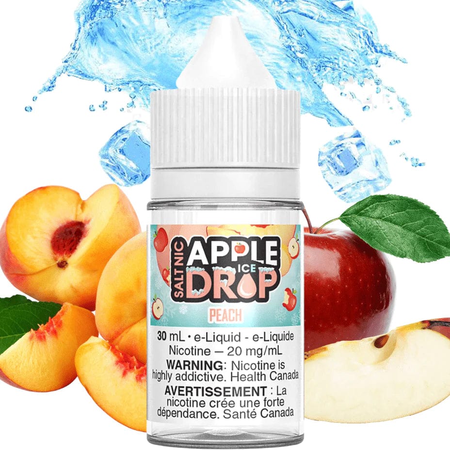 Apple Drop Salt Nic E-Liquid 30ml / 12mg Peach Ice Salts by Apple Drop E-Liquid Peach Ice Salts by Apple Drop Steinbach Vape SuperStore & Bong Shop MB