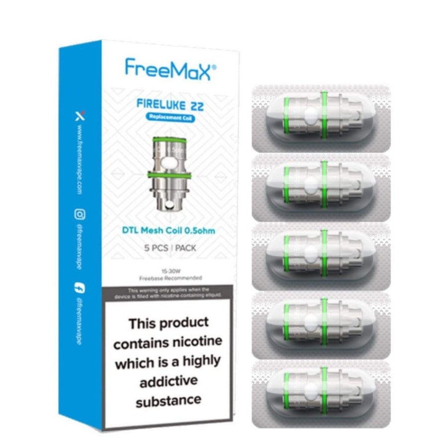Freemax Hardware & Kits DTL 0.5 ohm Freemax Fireluke 22 Coils-Twister 30 Freemax Fireluke 22 Coils - Yorkton Vape SuperStore, Saskatchewan, Canada