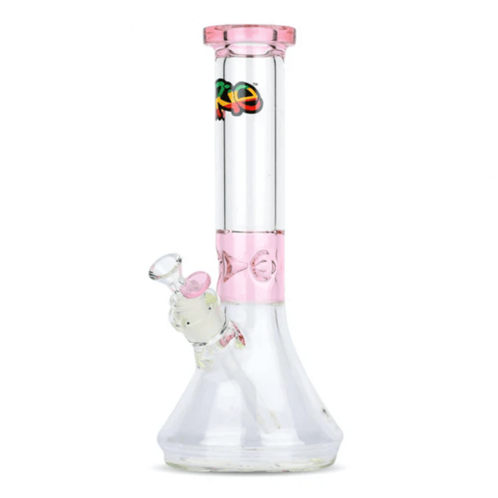 iRie 420 Hardware Pink Accent iRie 13" 7mm Thick Beaker Bong w/ Color Accents iRie 13" 7mm Thick Beaker Bong w/ Color Accent-Yorkton Vape Superstore