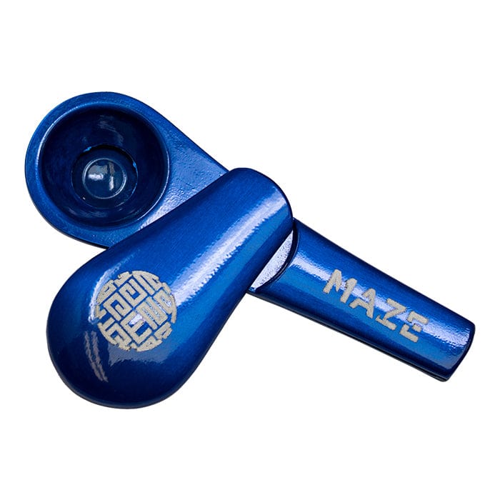 Maze Hand Pipes 4" / Blue Maze Magnetic Slider Weed Pipe-4" Maze Magnetic Slider Weed Pipe-4"-Yorkton Vape SuperStore & Bongs