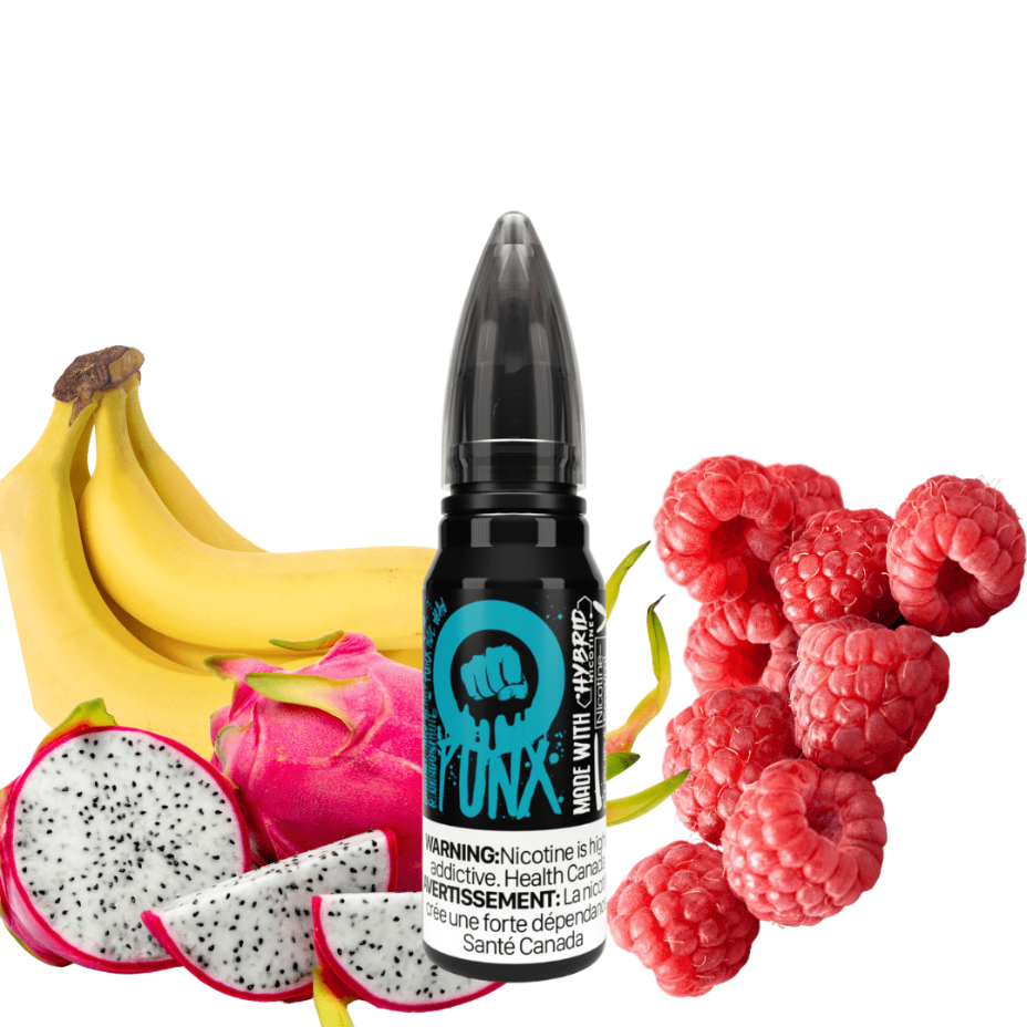 Riot Punx E-Liquid Salt Nic Banana, Raspberry & Dragon Fruit Hybrid Salt by Riot Punx E-Liquid Banana, Raspberry, DragonFruit Riot Punx-Yorkton Vape SuperStore Sask