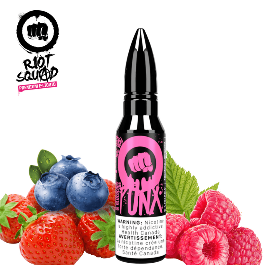 Riot Punx-Strawberry, Raspberry, Blueberry 60ml / 3mg Vape Superstore Yorkton Saskatchewan