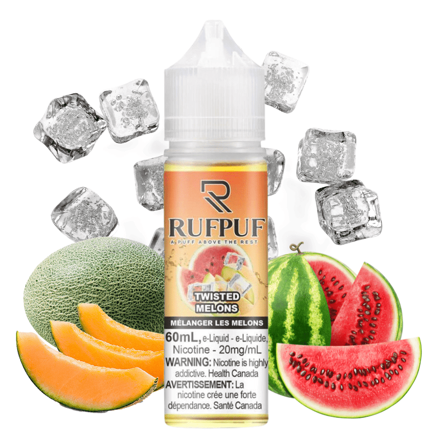 Twisted Melons by GCORE RufPuf Salts in 60mL Bottle Available at Yorkton Vape SuperStore & Bong Shop Located in Yorkton, Saskatchewan, Canada