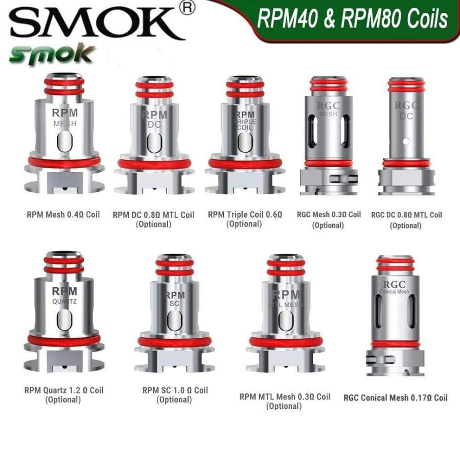 Smok Hardware & Kits Smok RPM Replacement Coils Smok RPM Replacement Coils - Yorkton Vape SuperStore, Saskatchewan, Canada