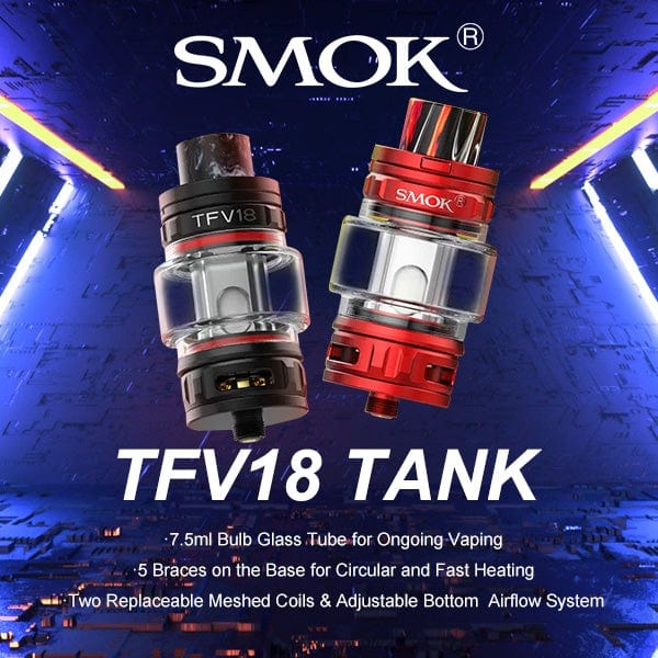 Smok Hardware SMOK TFV18 Tank - 7.5mL SMOK TFV18 Tank-7.5mL-Yorkton Vape SuperStore and Bong Shop