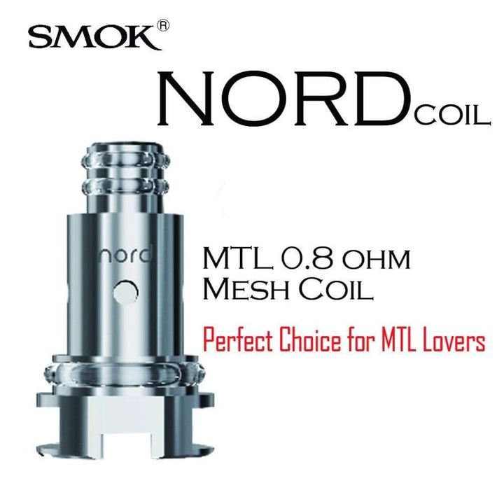 Smok Replacement Coils 0.8 ohm Smok Nord Individual Replacement Coils Smok Nord Replacement Coils - Yorkton Vape SuperStore & Bong Shop SK, Canada