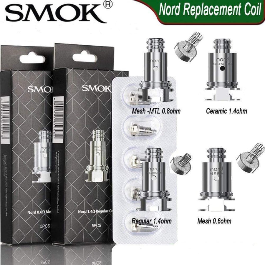 Smok Replacement Coils 0.8ohm DC (Dual MTL) Smok Nord Replacement Coils Smok Nord Replacement Coil - Yorkton Vape SuperStore & Bong Shop 
